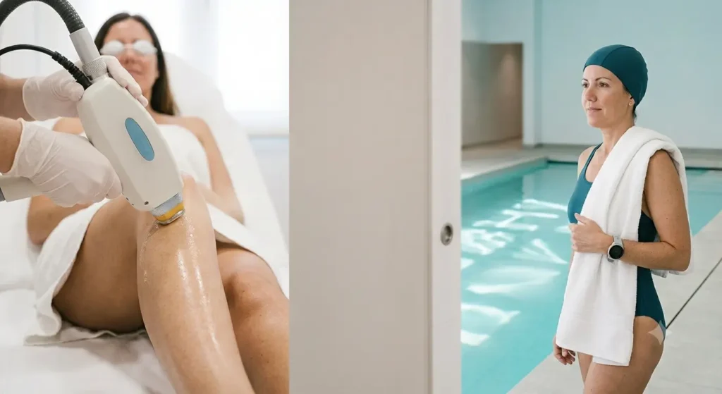 depilacion laser y piscina
